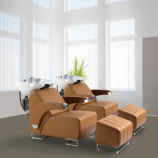 H. Master ® Luxury Shampoo Chair sofa with foot rest whole set for salon