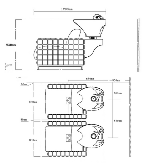 H. Master ® Luxury and Comfortable Shampoo Chair sofa
