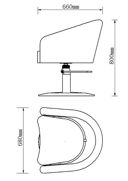 H.Master ® Crystal Luxury Diamond Salon Styling Chair without footrest
