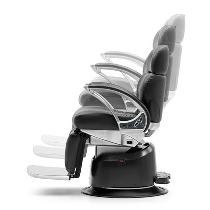 H.Master ® Elegant modern style Electric or Hydraulic Pump Reclining Barber Chair