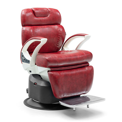 H.Master ® Elegant modern style Electric or Hydraulic Pump Reclining Barber Chair