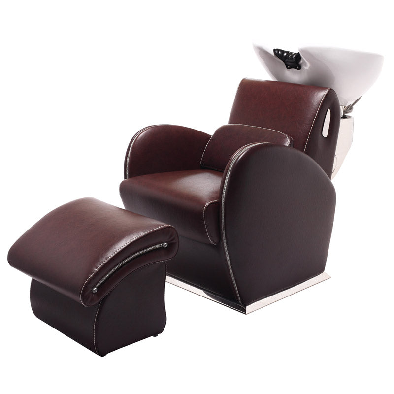 H. Master® Luxurious Reclining Shampoo Chair with Footrest