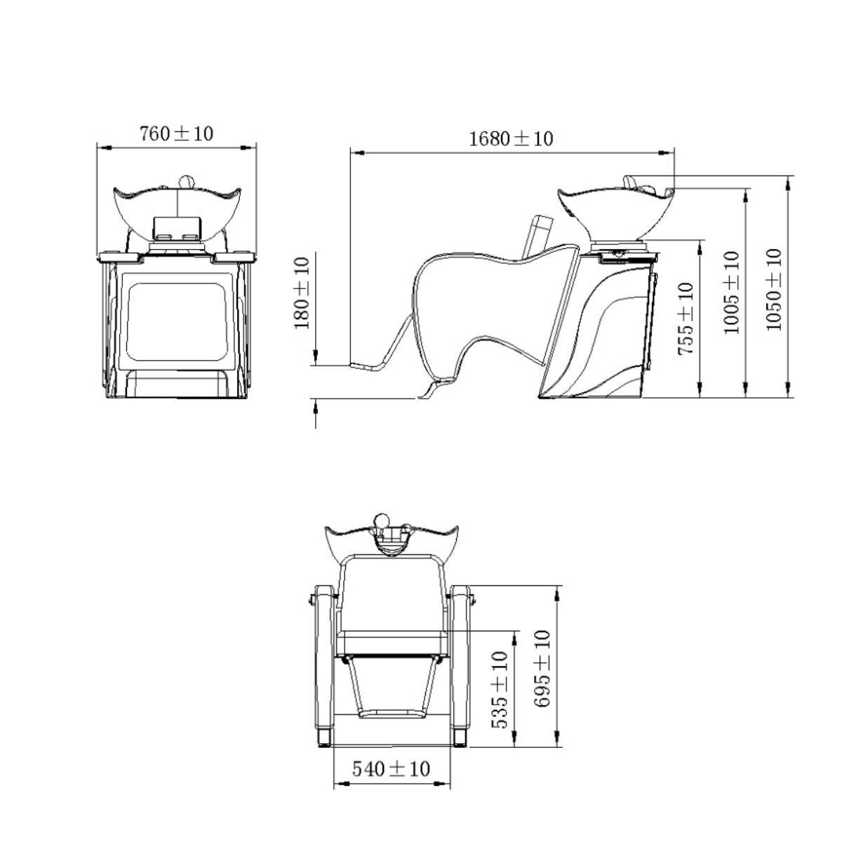 H.Master ® Professional Shampoo Unit With Head Basin